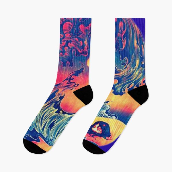 Item preview, Colorful Sunset Ocean Sad Girl designed and sold by ChristinasMess.