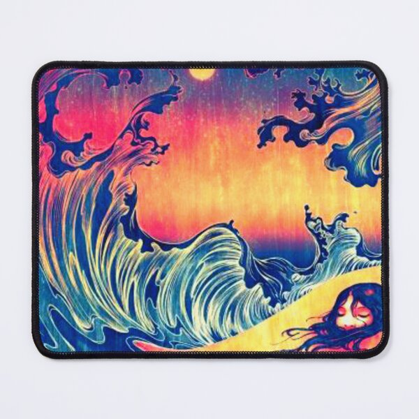 Item preview, Colorful Sunset Ocean Sad Girl designed and sold by ChristinasMess.