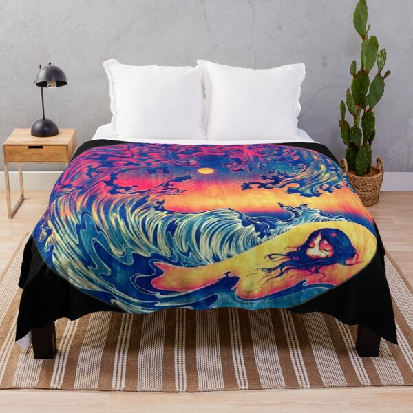 Item preview, Colorful Sunset Ocean Sad Girl designed and sold by ChristinasMess.
