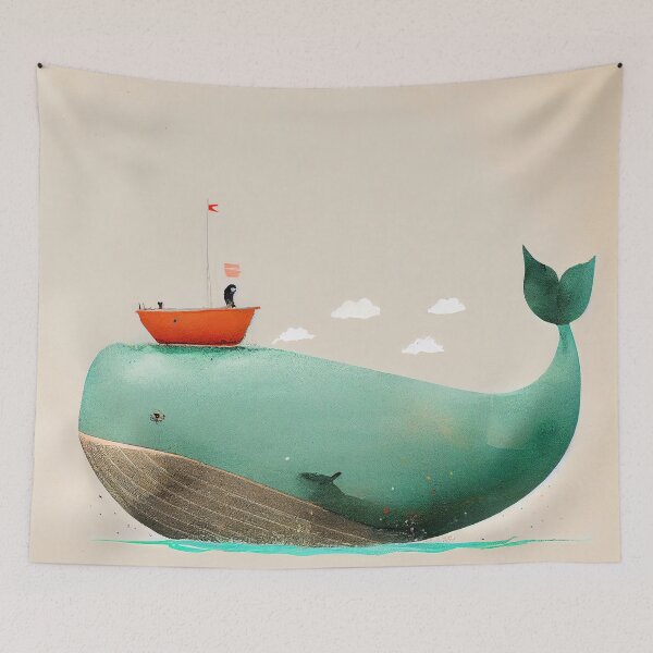 Item preview, A Whale and a boat designed and sold by Desmond Lundi.