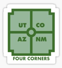 Four Corners - Green Sticker