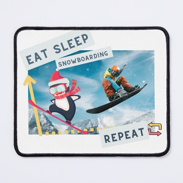Item preview, Eat Sleep Snowboarding Repeat designed and sold by Alihassan-Art.
