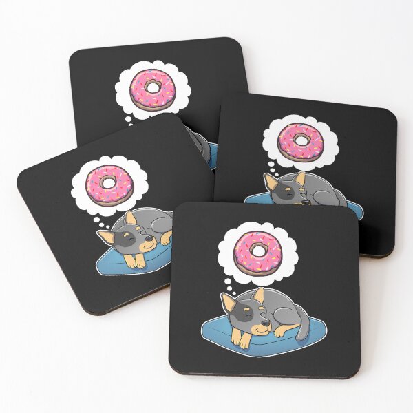 Item preview, Australian Cattle Dog dreaming about Donuts designed and sold by DoggieDelights.
