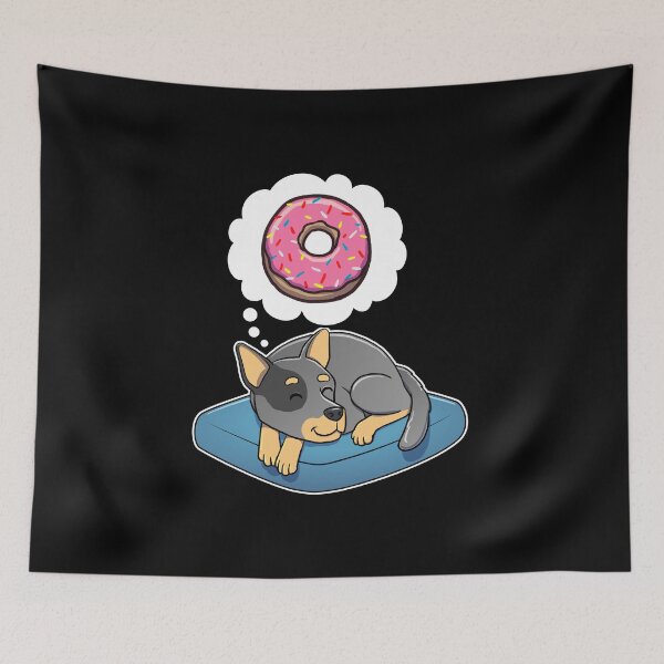 Item preview, Australian Cattle Dog dreaming about Donuts designed and sold by DoggieDelights.