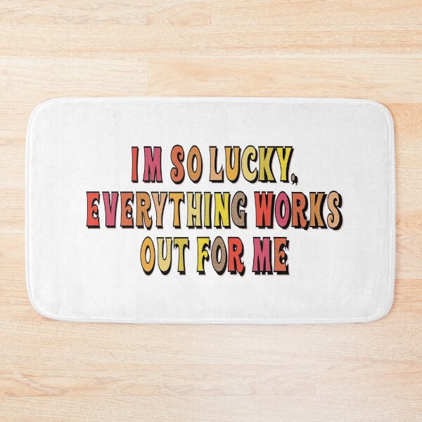 Item preview, I'm so lucky, everything works out for me Affirmation designed and sold by TheMoreYouMuse.