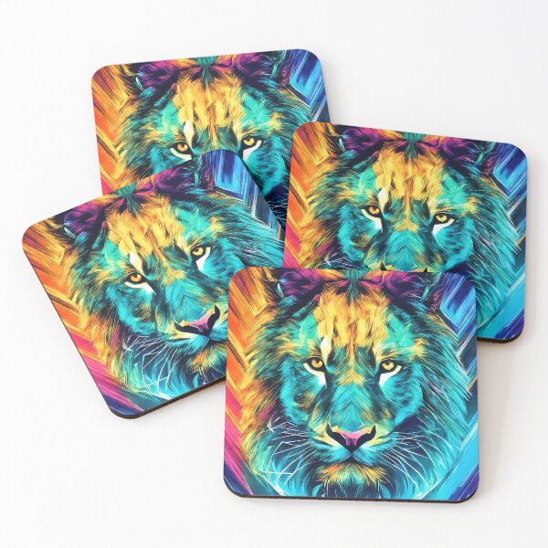 Item preview, Abstract Colorful Psychedelic Lion designed and sold by DeadlyPretzel.