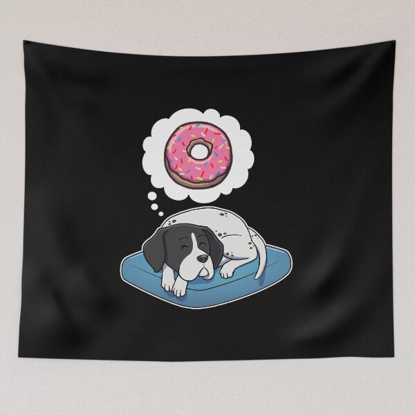 Item preview, English Pointer dreaming about Donuts designed and sold by DoggieDelights.