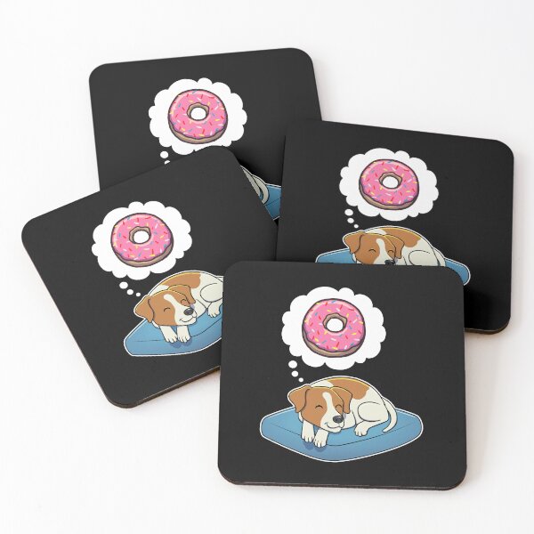 Item preview, Jack Russell Terrier dreaming about Donuts designed and sold by DoggieDelights.