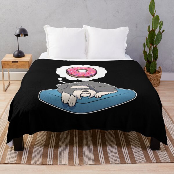 Item preview, Miniature Schnauzer dreaming about Donuts designed and sold by DoggieDelights.