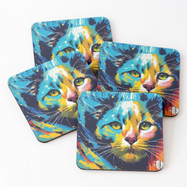 Item preview, Fierce Feline - Abstract Cat Artwork designed and sold by DeadlyPretzel.