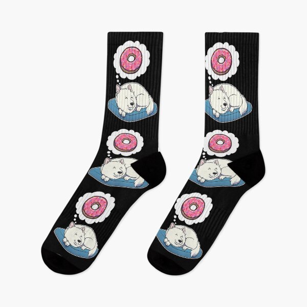 Item preview, Samoyed dreaming about Donuts designed and sold by DoggieDelights.