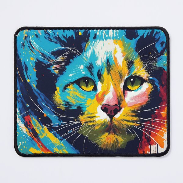 Item preview, Fierce Feline - Abstract Cat Artwork designed and sold by DeadlyPretzel.