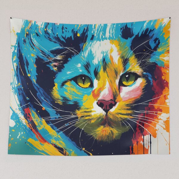 Item preview, Fierce Feline - Abstract Cat Artwork designed and sold by DeadlyPretzel.
