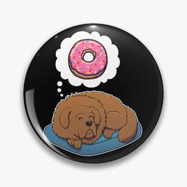 Item preview, Tibetan Mastiff dreaming about Donuts designed and sold by DoggieDelights.