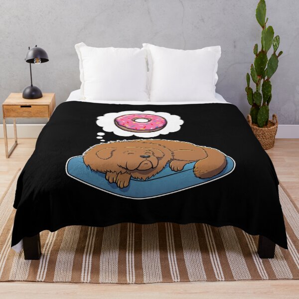 Item preview, Tibetan Mastiff dreaming about Donuts designed and sold by DoggieDelights.