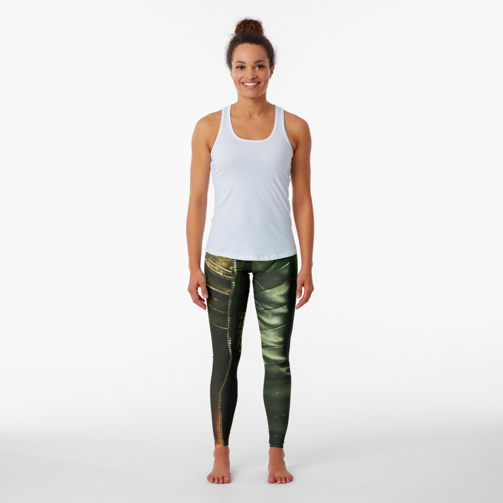It's tricky, looking good in green Leggings