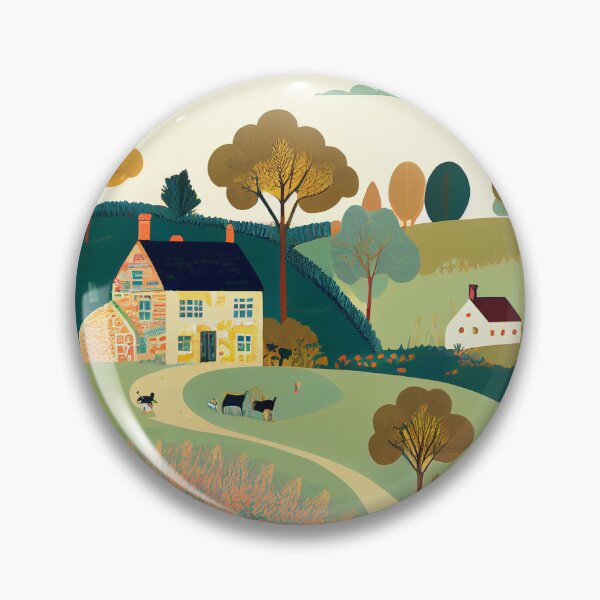 Artikelvorschau, Cartoon Circular English Countryside Chic Pattern Digital Painting entworfen und verkauft von CodeAndColors.