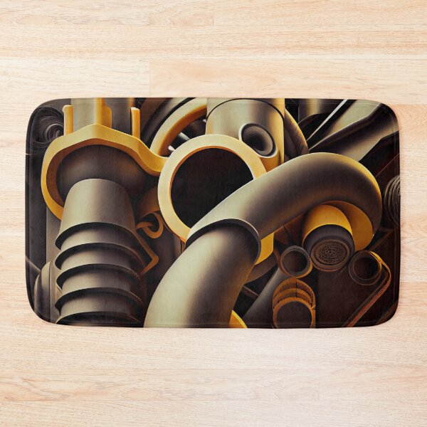 Item preview, Bold Smooth Industrial Pattern Digital Painting designed and sold by CodeAndColors.