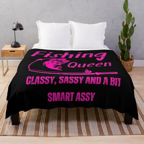 Item preview, Fishing Queen Classy Sassy And A Bit Smart Assy, Funny Fishing Queen Design For Women Ladies Fishing Lovers designed and sold by Diferenty Shop ⭐⭐⭐⭐⭐.