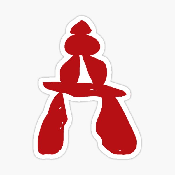 Red Cairn Sticker