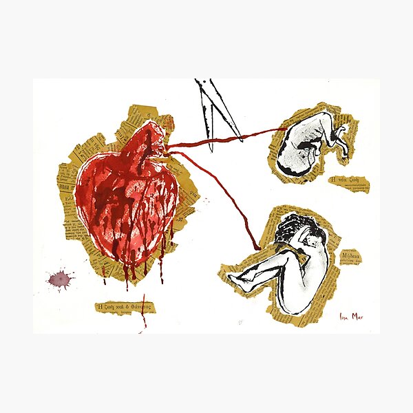 Item preview, One weak heart can't handle two lives at once designed and sold by Ina Mar.