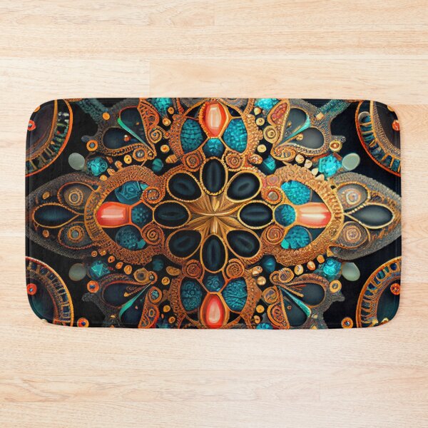 Item preview, Soft Bejeweled Exotic New Traditional Pattern Digital Painting designed and sold by CodeAndColors.