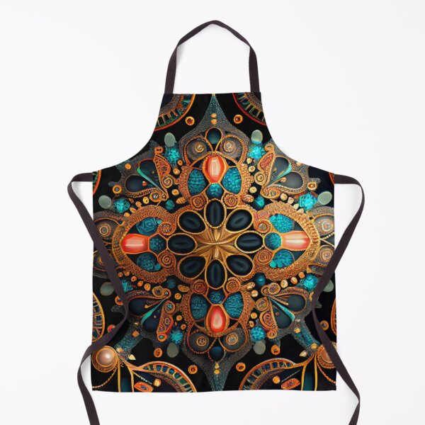 Item preview, Soft Bejeweled Exotic New Traditional Pattern Digital Painting designed and sold by CodeAndColors.