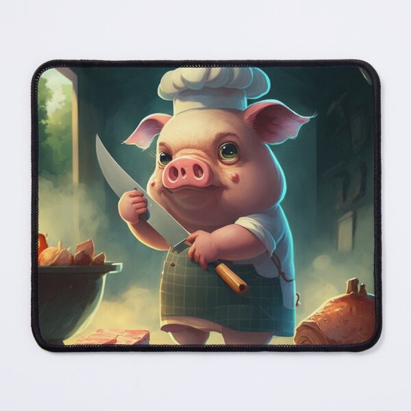 Item preview, Butcher pig reaqdy for work designed and sold by Nosik-Designs.