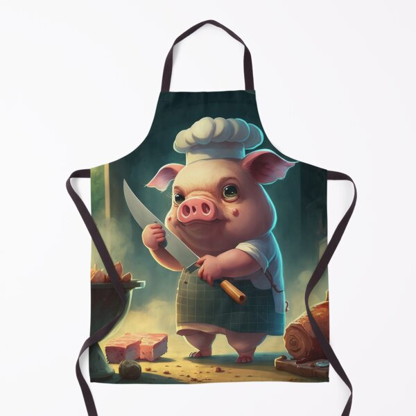 Item preview, Butcher pig reaqdy for work designed and sold by Nosik-Designs.