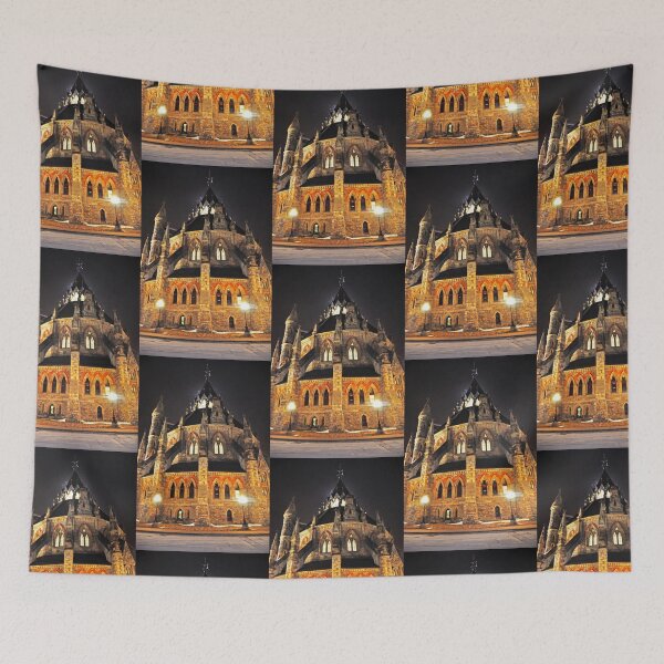 Item preview, A Chilly Night Outside The Canadian Parliamentary Library designed and sold by Brian Shaw.