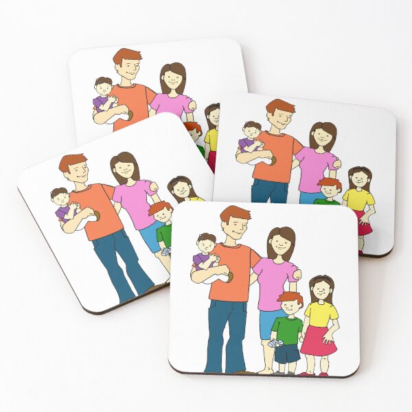 Item preview, Big Faimly Cartoon designed and sold by Minhal's Artful  Impressions.