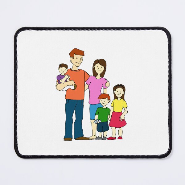 Item preview, Big Faimly Cartoon designed and sold by Minhal's Artful Impressions.
