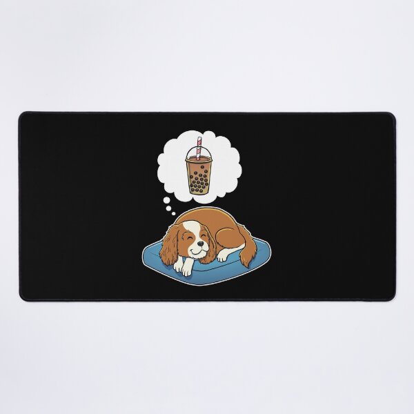 Item preview, Cavalier King Charles Spaniel dreaming about Bubble Tea designed and sold by DoggieDelights.