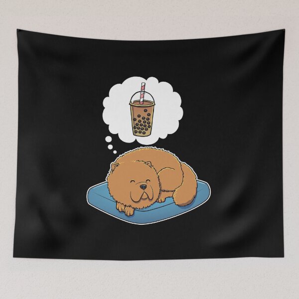 Item preview, Chow Chow dreaming about Bubble Tea designed and sold by DoggieDelights.