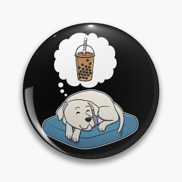 Item preview, Dogo Argentino dreaming about Bubble Tea designed and sold by DoggieDelights.