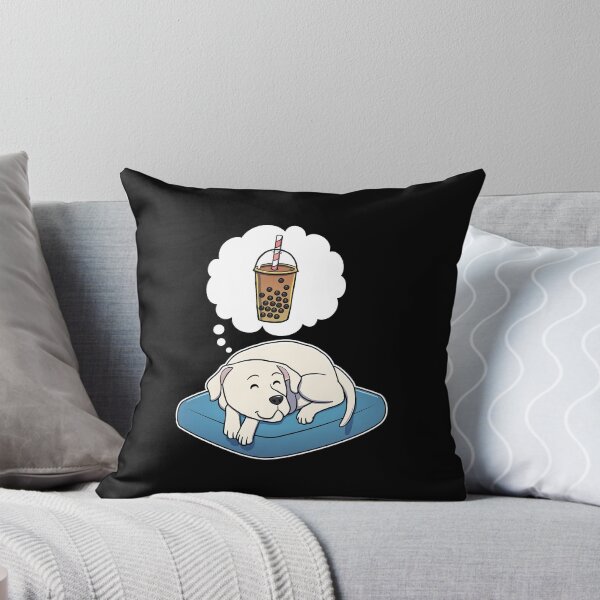 Item preview, Dogo Argentino dreaming about Bubble Tea designed and sold by DoggieDelights.