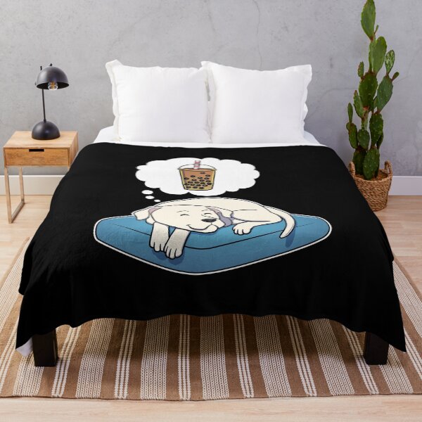 Item preview, Dogo Argentino dreaming about Bubble Tea designed and sold by DoggieDelights.