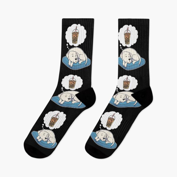 Item preview, Dogo Argentino dreaming about Bubble Tea designed and sold by DoggieDelights.