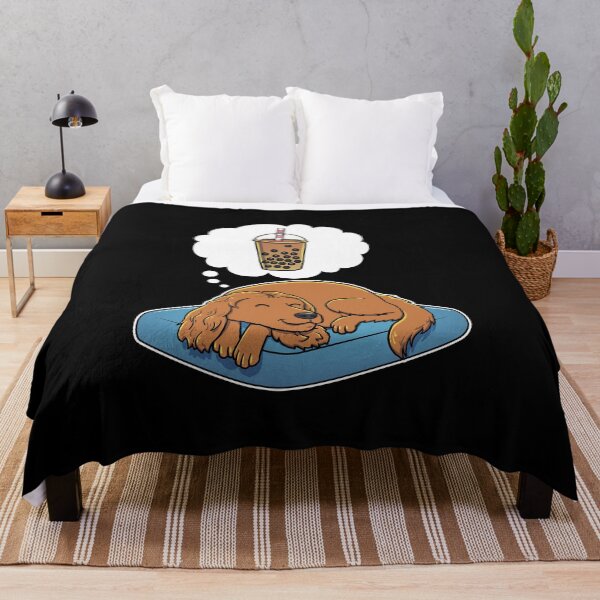Item preview, English Cocker Spaniel dreaming about Bubble Tea designed and sold by DoggieDelights.