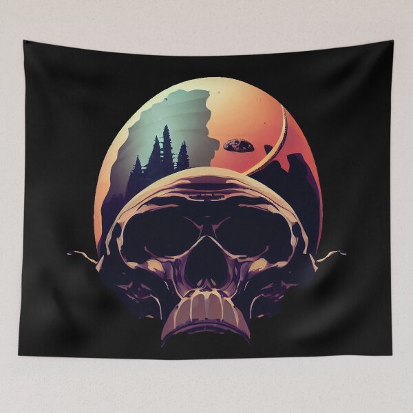 Item preview, Double Exposure Ape Skull  designed and sold by ArtAT.
