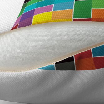 Alternate view of Mosaic 1494 - Tetris Mosaic Throw Pillow