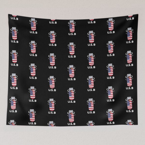 Item preview, US B Funny United States Puns (Dark BG) designed and sold by punnybone.