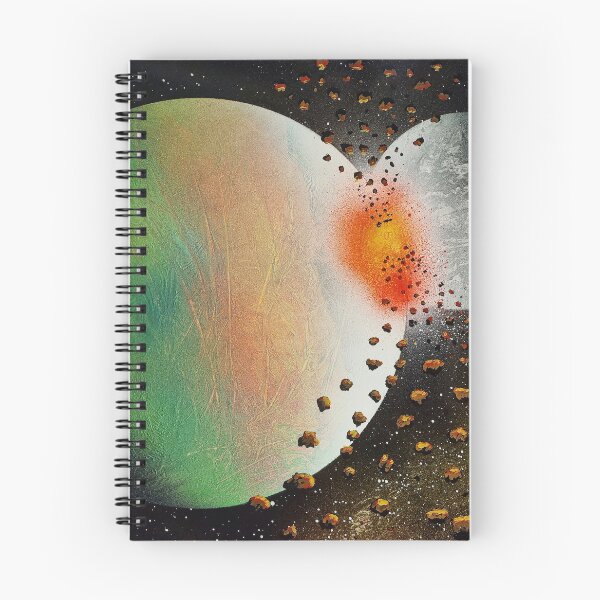 Item preview, Spray paint art exploding planet designed and sold by WoodRocksArt.