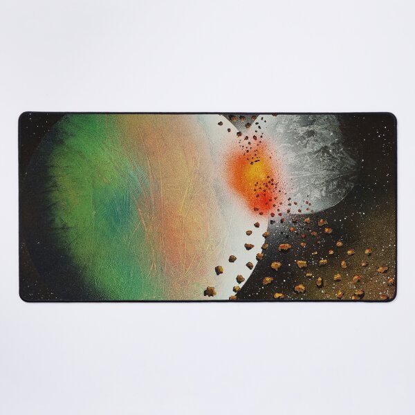 Item preview, Spray paint art exploding planet designed and sold by WoodRocksArt.