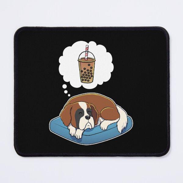 Item preview, St Bernard dreaming about Bubble Tea designed and sold by DoggieDelights.