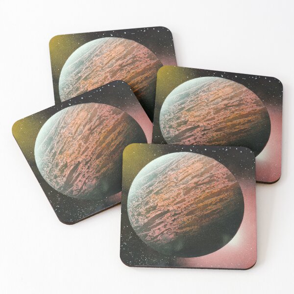 Item preview, Spray paint art red planet designed and sold by WoodRocksArt.