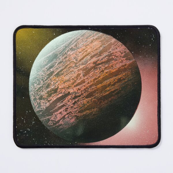 Item preview, Spray paint art red planet designed and sold by WoodRocksArt.