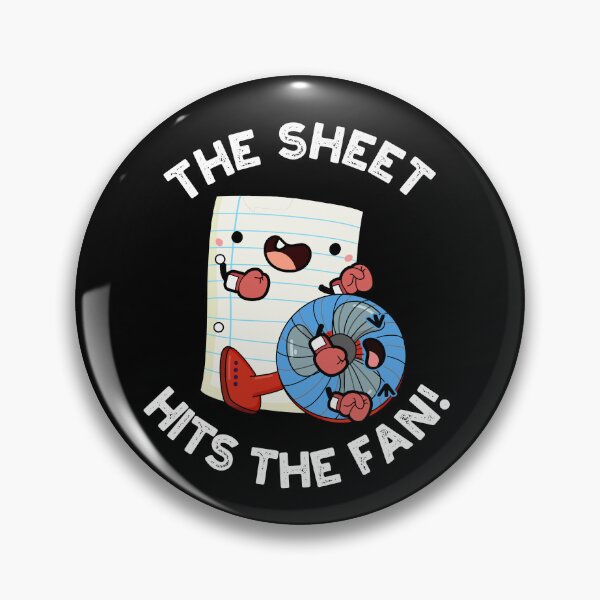 Item preview, The Sheet Hits The Fan Funny Phrase Puns (Dark BG) designed and sold by punnybone.