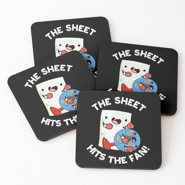 Item preview, The Sheet Hits The Fan Funny Phrase Puns (Dark BG) designed and sold by punnybone.
