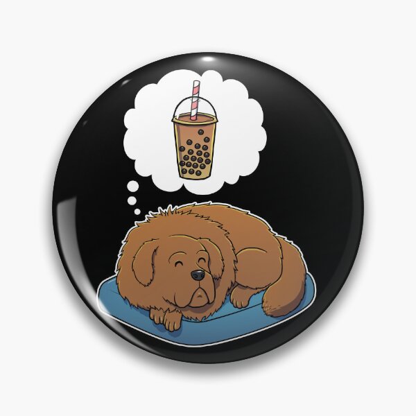 Item preview, Tibetan Mastiff dreaming about Bubble Tea designed and sold by DoggieDelights.